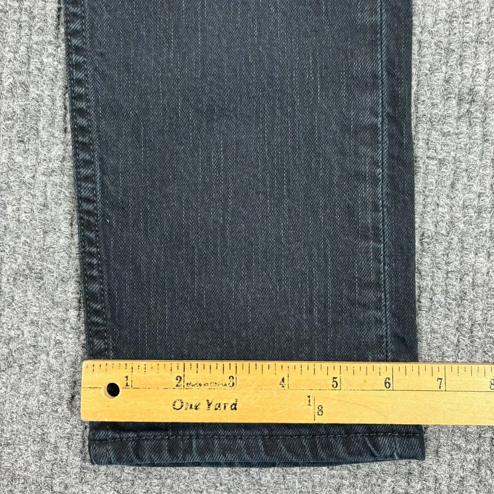 Levi's Mens Slim Straight Jeans Size 33x32 Black Denim Stretch Mid Rise Casual